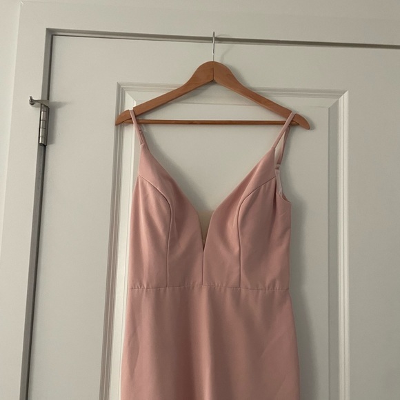 Revelry Camilla Crepe Maxi Dress Bridesmaid Petal Pink - Picture 8 of 8